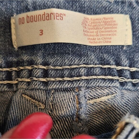 No Boundries jean shorts, stretch, juniors size 3 - Picture 5 of 5